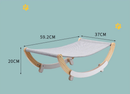 Rede Luxo CatHammock™ – Descanso Elevado com Base de Madeira