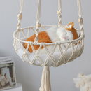 Cama Suspensa Artesanal para Gatos Estilo Rede – Snouty™ | Conforto Natural e Descanso Elevado