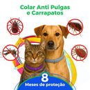 Coleira Anti Pulgas, Carrapatos e Mosquitos 100% Natural – Proteção até 8 Meses | Meu Pet