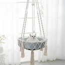 Cama Suspensa Artesanal para Gatos Estilo Rede – Snouty™ | Conforto Natural e Descanso Elevado