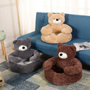 Cama Urso Anti Ansiedade para Cachorro e Gato Macia Lavável