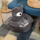 Cama Urso Anti Ansiedade para Cachorro e Gato Macia Lavável