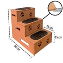 Escada 3 Degraus Antiderrapante para Cachorro e Gato em MDF Meu Pet