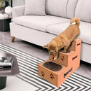 Escada 3 Degraus Antiderrapante para Cachorro e Gato em MDF Meu Pet