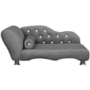 Cama Sofá Recamier em Suede para Cachorro e Gato com Strass Lupzy