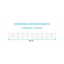 Cercado Pet Dobrável com Portão 82cm em Aço – Duty™ | Segurança Modular para Pets e Crianças