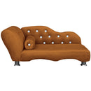 Cama Sofá Recamier em Suede para Cachorro e Gato com Strass Lupzy