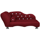 Cama Sofá Recamier em Suede para Cachorro e Gato com Strass Lupzy