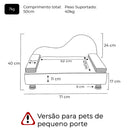 Cama Sofá em Suede Macia para Cachorro e Gato Pequeno Porte Lupzy