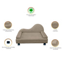 Cama Sofá em Suede Macia para Cachorro e Gato Pequeno Porte Lupzy