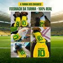 Roupinha Personalizada Copa do Mundo Brasil com Nome e Número para Cachorro e Gato Tecido Respirável MeuPet™