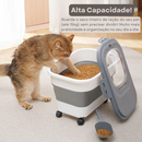 Armazenador Dobrável de Ração 15kg com Copo Medidor – Meu Pet