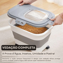 Armazenador Dobrável de Ração 15kg com Copo Medidor – Meu Pet