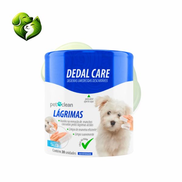 Dedeiras Umedecidas Limpa Lágrimas Pet Clean Dedal Care – 30 Unidades