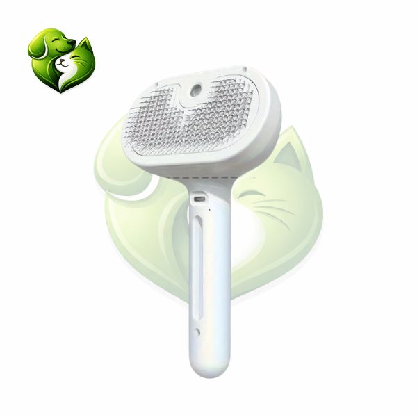 Escova Autolimpante Furly™ – Remove Pelos com Spray e Massagem para Pets