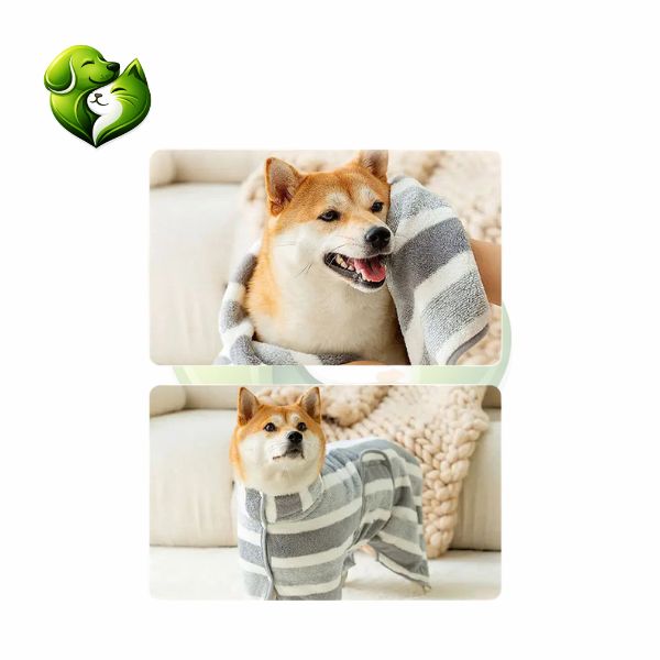 Toalha Roupão Pet de Secagem Rápida em Microfibra – Lupzy™ | Secagem Ultra Absorvente sem Frio