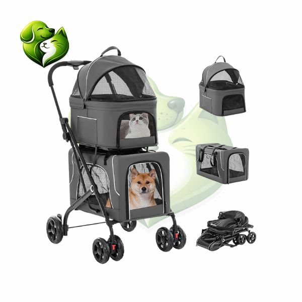 Carrinho Passeio Dobrável 3 em 1 até 30kg com Freio e Cinto para Pets – Meu Pet