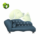 Cama Sofá Recamier em Suede para Cachorro e Gato com Strass Lupzy