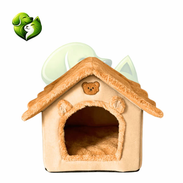 Cama Casinha Toca de Pelúcia Lavável para Cães e Gatos – Snouty™ | Aconchego e Proteção em Cada Descanso