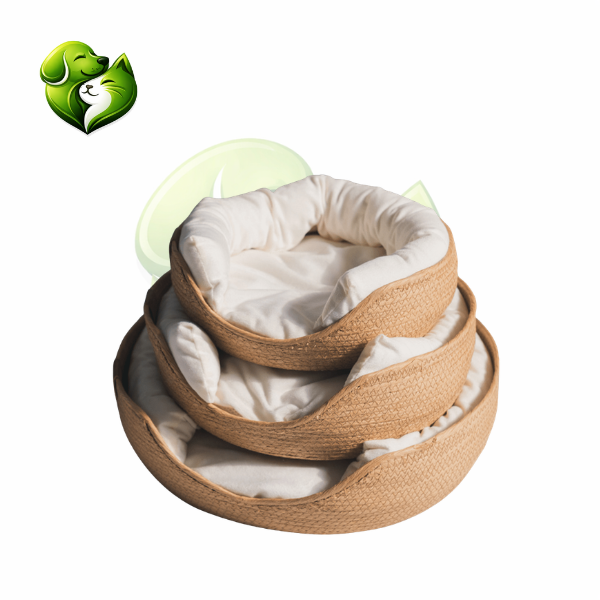 Cama de Bambu Natural para Pet com Travesseiros - Woofline™