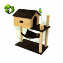 Arranhador para Gatos com Casinha e Playground Completo – Snouty™ | Diversão, Proteção e Aconchego Diário