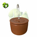 Bebedouro em Cerâmica Sustentável com Filtro de Barro 2,5L para Cachorro e Gato Bivolt HydroClay™