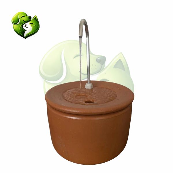Bebedouro em Cerâmica Sustentável com Filtro de Barro 2,5L para Cachorro e Gato Bivolt HydroClay™