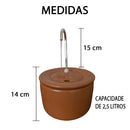 Bebedouro em Cerâmica Sustentável com Filtro de Barro 2,5L para Cachorro e Gato Bivolt HydroClay™
