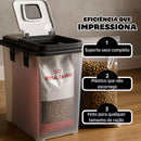 Porta Ração Hermético até 15kg com Vedação Completa e Pá Dosadora – Mecpet™ | Proteção Total e Organização