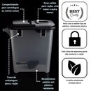 Porta Ração Hermético até 15kg com Vedação Completa e Pá Dosadora – Mecpet™ | Proteção Total e Organização