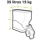 Container Porta Ração Transparente até 15kg com Vedação Hermética 35L – Meu Pet™