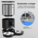 Alimentador Automático Duplo 5L WiFi com APP e Controle Remoto para Cachorro e Gato Newpet™