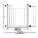 Portão Pet Portátil 69cm em Aço Antiferrugem – Duty™ | Segurança Prática para Pets e Crianças