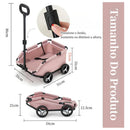 Carrinho Passeio Dobrável Compacto até 7kg com Cinto e Ventilação para Pets – Meu Pet™